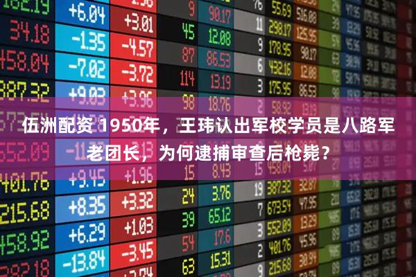 伍洲配资 1950年，王玮认出军校学员是八路军老团长，为何逮捕审查后枪毙？