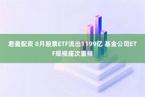 君盈配资 8月股票ETF流出1199亿 基金公司ETF规模座次重排